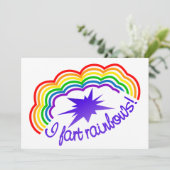 Invitation Rainbow Farts, personnaliser (Debout devant)