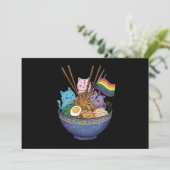 Invitation Rainbow Flag Cats Ramen Anime Mois Gay pride LGBT (Debout devant)