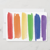 Invitation Rainbow FLOWER GAY Lesbian Mariage Card (Dos)