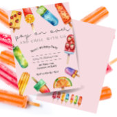 Invitation Rainbow Fruit Popsicle Anniversaire Fête Invitatio