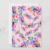 Invitation Rainbow Garden Floral Baby Douche Enregistrer Date (Dos)