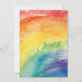 Invitation Rainbow Gay Lesbian Mariage LGBTQ Aquarelle (Dos)