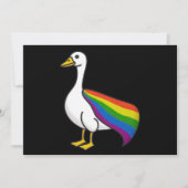 Invitation Rainbow Goose LGBTQ Pride gay transgenre LGBTQ+ (Devant)
