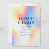 Invitation Rainbow Gradient QR Code Bold Modern Wedding (Devant)