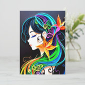 Invitation Rainbow Hair Dream (Debout devant)