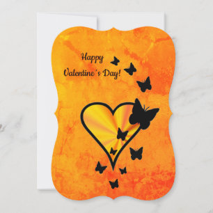 Invitation Rainbow heart and Butterfly