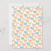 Invitation Rainbow & Hearts 1er fête d'anniversaire (Dos)