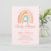 Invitation Rainbow & Hearts en ligne Baby shower virtuel fill (Debout devant)