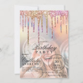 Invitation Rainbow Holographic Parties scintillant Drivers Ph (Devant)