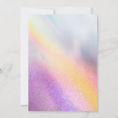 Invitation Rainbow Holographic Parties scintillant Ombre phot (Dos)