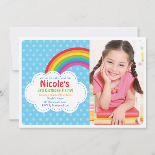 Invitation Rainbow / Invitation Rainbow Birthday (Devant)