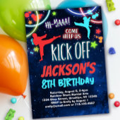 Invitation Rainbow Karate fête d'anniversaire