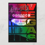 Invitation Rainbow Las Vegas Sin City Party Événement Invitat<br><div class="desc">Rainbow Las Vegas Sin City Party Event Invitation. Personnaliser pour tout événement.</div>