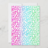Invitation Rainbow Leopard Party Animaux Anniversaire Invitat (Dos)