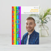 Invitation Rainbow LGBT Graduation Party Photo (Debout devant)
