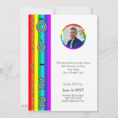 Invitation Rainbow LGBT Graduation Party Photo (Dos)