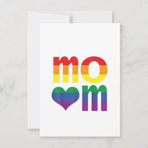 Invitation Rainbow LGBT Pride Mois Fête des mères LGBT