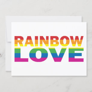 Invitation Rainbow Love Coeur Gay pride