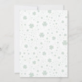 Invitation Rainbow Lucky One Green Clover Anniversaire de enf (Dos)