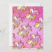 Invitation Rainbow Magical Unicorn Party Joyeux anniversaire (Dos)