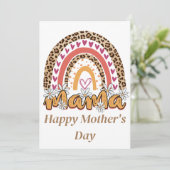 Invitation Rainbow Mama Happy Mother's Day Card (Debout devant)