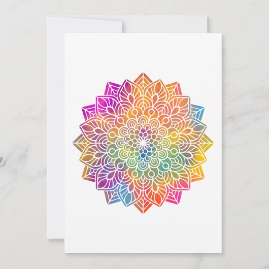 Invitation Rainbow Mandala (Dos)