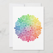 Invitation Rainbow Mandala, douche indienne par courrier (Dos)