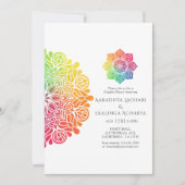 Invitation Rainbow Mandala Indian Couples Douche (Devant)