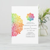 Invitation Rainbow Mandala Indian Couples Douche (Debout devant)
