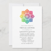 Invitation Rainbow Mandala Indian Virtual Douche (Devant)