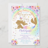 Invitation Rainbow Mermaid (Devant)