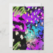 Invitation Rainbow Neon Parties scintillant Abstraite 21e ann (Dos)