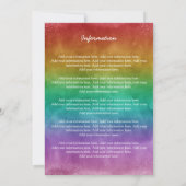 Invitation Rainbow Ombre String Lights Détails Mariage gay (Dos)