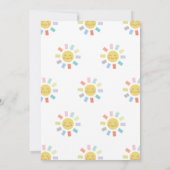 Invitation Rainbow One Fête d'anniversaire pour enfants Invit (Dos)