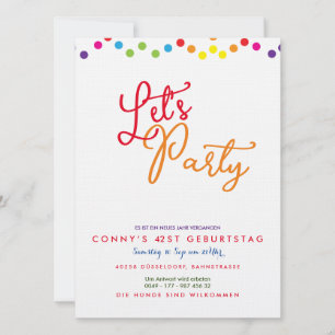 Invitation Rainbow Party