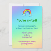 Invitation Rainbow Party (Devant)