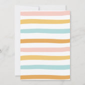 Invitation Rainbow Pastel Boho Muted Rose Girl Premier annive (Dos)