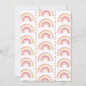 Invitation Rainbow Pastel Doodle Art Girl'Anniversaire (Dos)