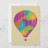 Invitation Rainbow Peint Hot Air Balloons Mariage personnalis (Dos)