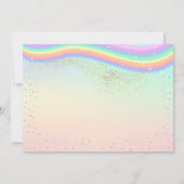 Invitation Rainbow Pool Party Unicorn Mermaid Birthday Photo (Dos)