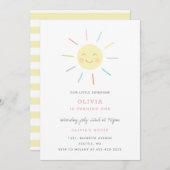 Invitation Rainbow Rays Fête d'anniversaire de l'enfant Invit (Devant / Derrière)