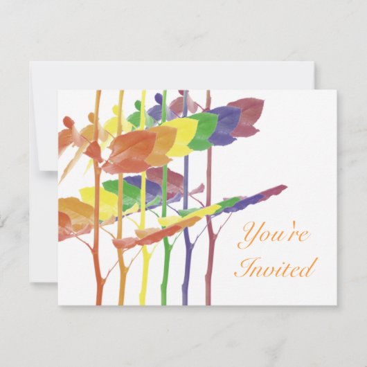 Invitation Rainbow Rose (Devant)