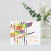 Invitation Rainbow Rose (Debout devant)