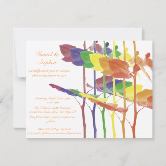 Invitation Rainbow Rose (Dos)