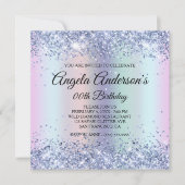 Invitation Rainbow Shimmer Holo Parties scintillant Leopard A (Devant)