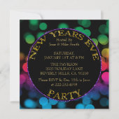 Invitation Rainbow Shimmer Lumières Parties scintillant Nouve (Devant)