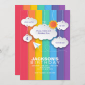 Invitation Rainbow Sky (Devant / Derrière)