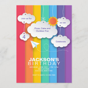 Invitation Rainbow Sky