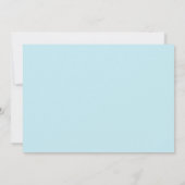 Invitation Rainbow Sky Blue Photo Girls Anniversaire (Dos)