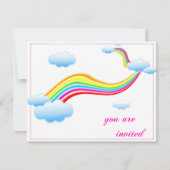 Invitation Rainbow Slide Party (Devant)